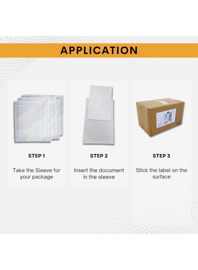 BUCK TAPE AS TOUGH AS A BUCK 100 Pack 7"x10" Shipping Label Sleeves - Packing Slip Envelope Pouches with Self-Adhesive Peel & Seal - Clear Unprinted Plastic & Waterproof Mailing List Holder Ideal for Invoice, Documents & Labels  - Image 2