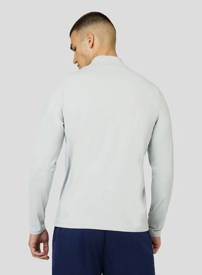 CASTORE Mens Active Long Sleeve Performance 1/4 Zip Midlayer Top - Light Steel