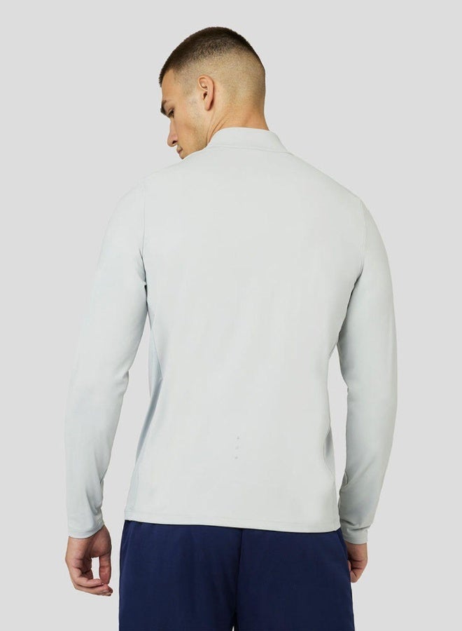 CASTORE Mens Active Long Sleeve Performance 1/4 Zip Midlayer Top - Light Steel - Image 2