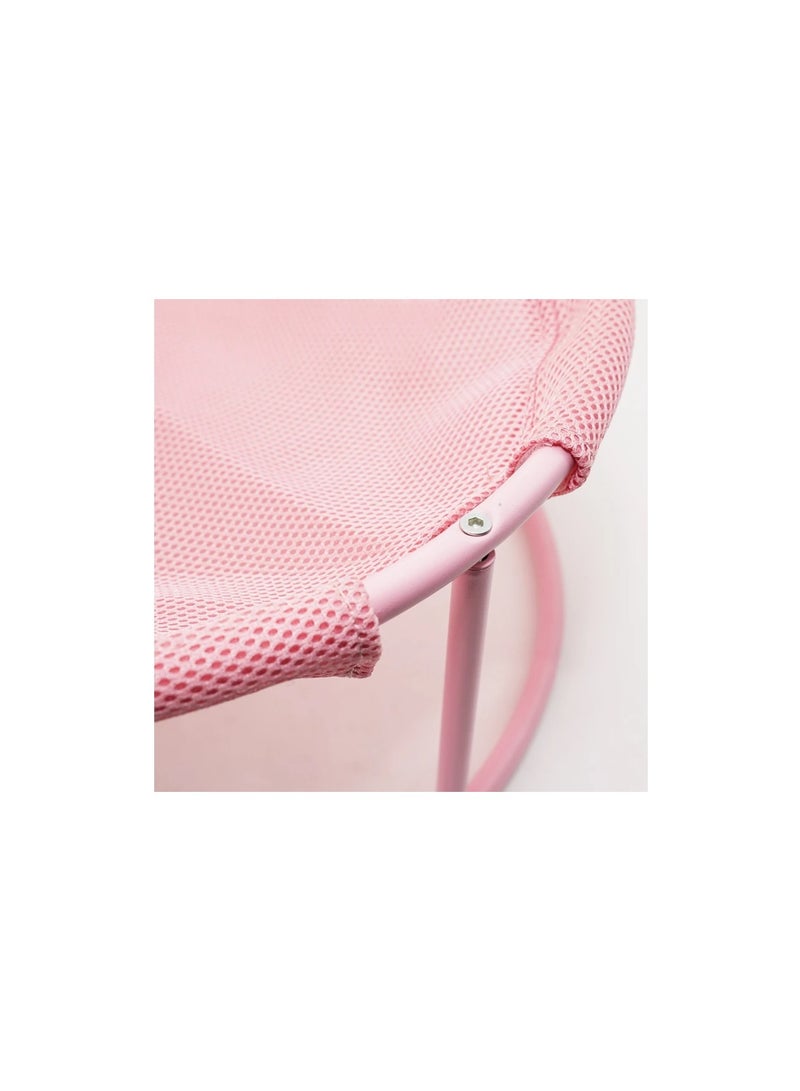 سرير شبكي مريح وناعم قابل للتنفس للحيوانات الأليفة الصغيرة، سرير مرتفع قابل للغسل والفصل، سرير أرجوحة للقطط - وردي - Image 3