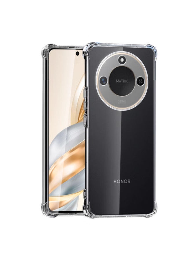 Maikuqi Compatible With Honor X60, Shockproof Phone Case, Full Protection, Airbag, Transparent Protective Cover, Soft Shell Tpu - Transparent White - Image 2
