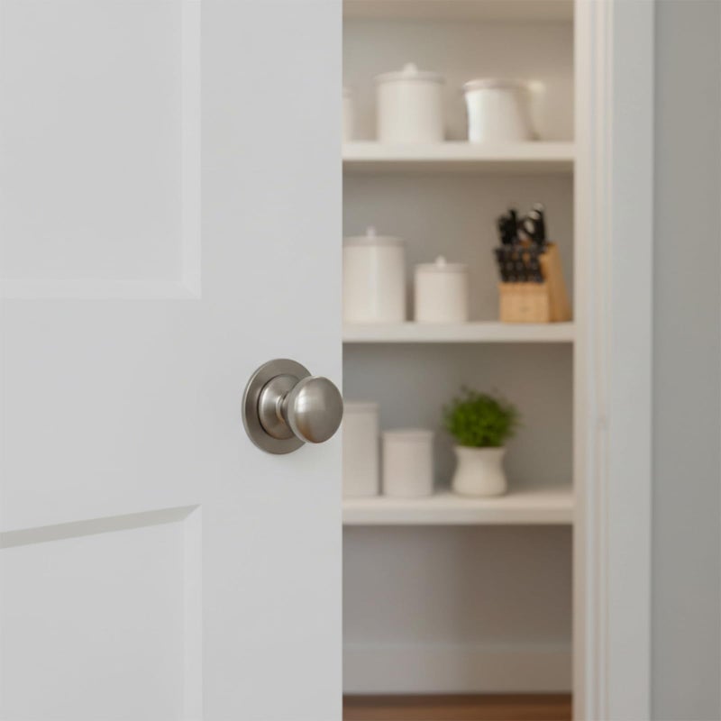 trust4care 4-Pack Thick Brushed Satin Nickel Backplate for Cabinet Knobs, 2-1/3" Round Rosette Plate Sheet for Bifold Closet Doors, Large Escutcheon Back Plates for Doorknobs & Pulls, Handles - Image 5