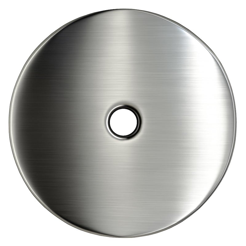 trust4care 4-Pack Thick Brushed Satin Nickel Backplate for Cabinet Knobs, 2-1/3" Round Rosette Plate Sheet for Bifold Closet Doors, Large Escutcheon Back Plates for Doorknobs & Pulls, Handles - Image 1