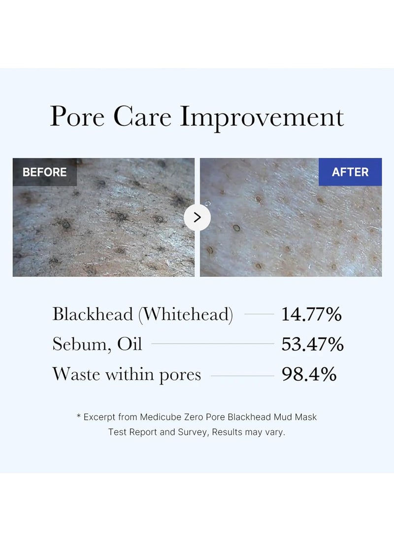Medicube Zero Pore Blackhead Mud Facial Mask, Skin Cooling & Pore Tightening, 3-Minute Quick Dry, AHA BHA PHA, Deep Cleansing Clay, Korean Face Mask | 3.52 oz  - Image 5