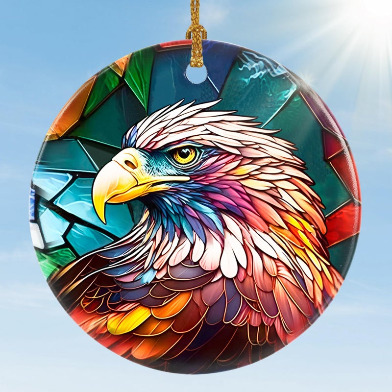 Jocidea Eagle Ceramic Hanging Ornament Eagle Christmas Decoration عيد ميلاد عيد الميلاد هدية عيد ميلاد العطلة - Image 1