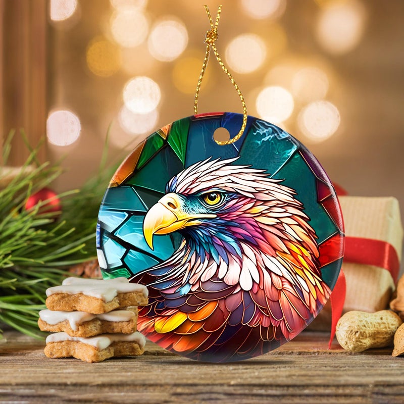 Jocidea Eagle Ceramic Hanging Ornament Eagle Christmas Decoration عيد ميلاد عيد الميلاد هدية عيد ميلاد العطلة - Image 5