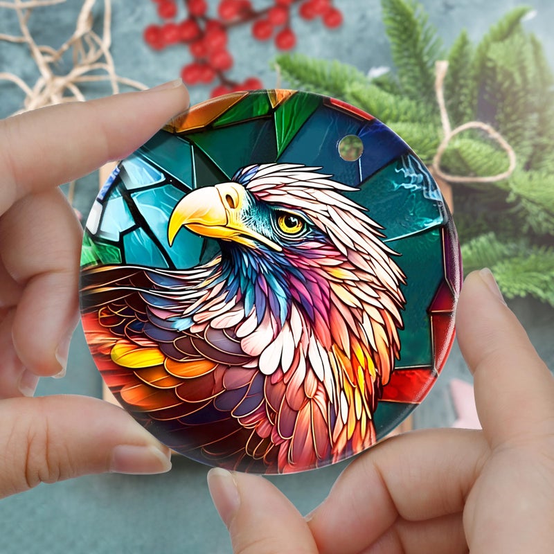 Jocidea Eagle Ceramic Hanging Ornament Eagle Christmas Decoration عيد ميلاد عيد الميلاد هدية عيد ميلاد العطلة - Image 4