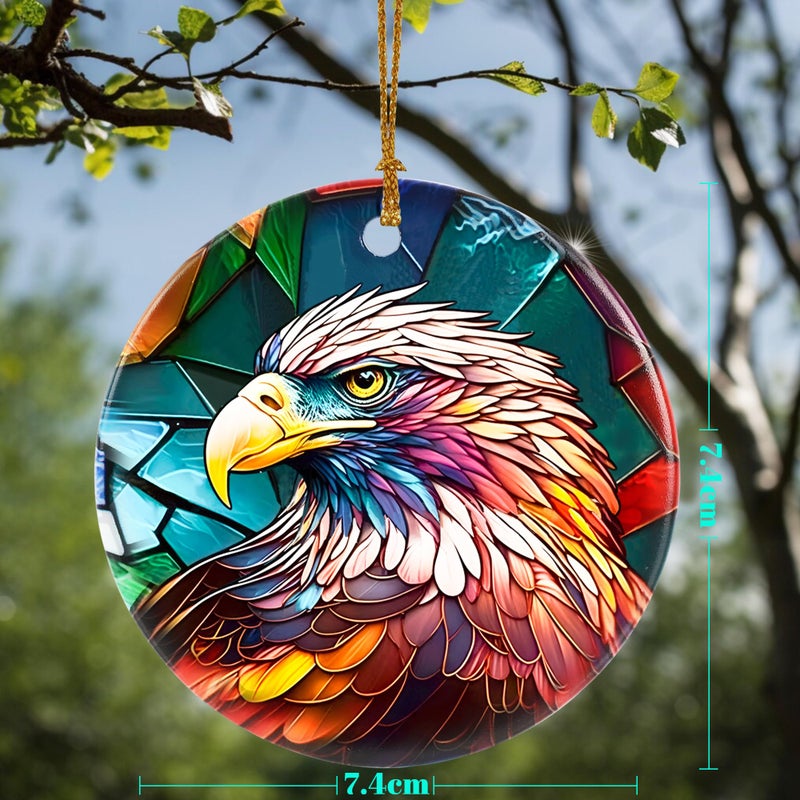 Jocidea Eagle Ceramic Hanging Ornament Eagle Christmas Decoration عيد ميلاد عيد الميلاد هدية عيد ميلاد العطلة - Image 3