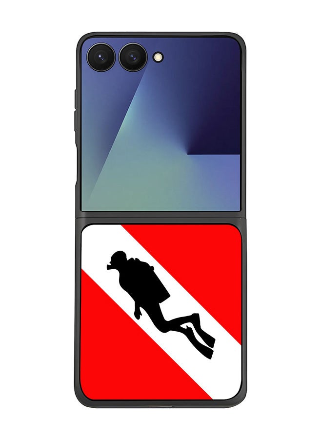 Stylizedd For Samsung Galaxy Z Flip7 Case,Slim fit Camera Protection, Shockproof Thin Phone cover  - Diver Flag