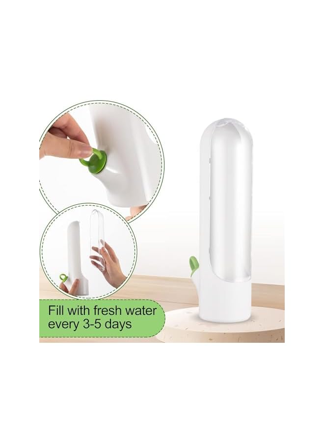 Green Tiger 2 Pcs Herb Saver, Herbs Keeper for Refrigerator, Cilantro Storage Containers, Fridge Organizers and Storage, Herb Saver Pod Keep Fresh & Green Vegetables, Mint, Parsley, Asparagus - Image 2