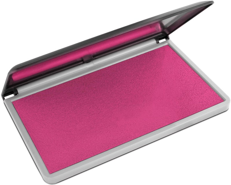 MaxMark Large Premium Pink Ink Stamp Pad - 3.5" x 6.25" - Quality Felt Pad - Image 1