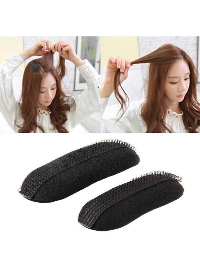 CHANDERKASH 2 Pcs Black Sponge Hair Clip Volume Padding Bun Updo Hair soft Bumpits with Tic Tak Clips - Image 1