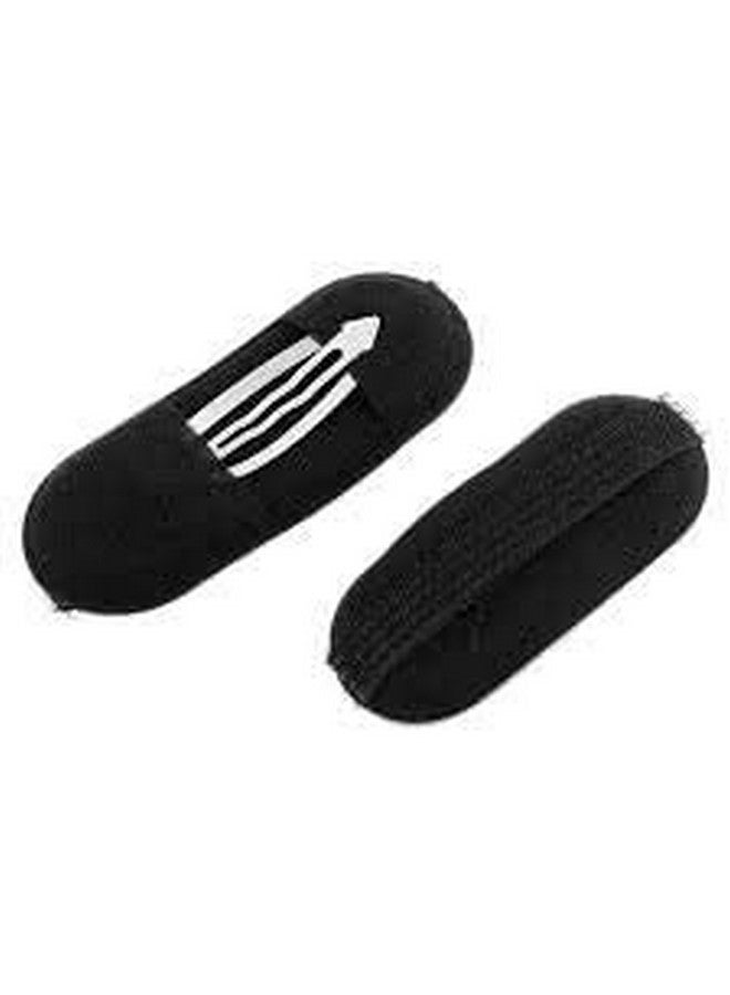 CHANDERKASH 2 Pcs Black Sponge Hair Clip Volume Padding Bun Updo Hair soft Bumpits with Tic Tak Clips - Image 3