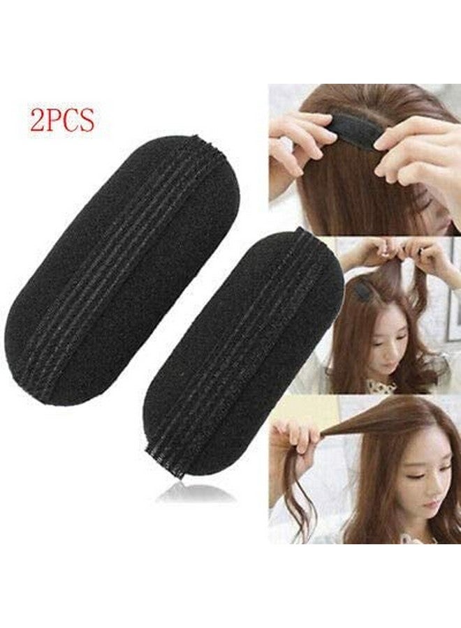 CHANDERKASH 2 Pcs Black Sponge Hair Clip Volume Padding Bun Updo Hair soft Bumpits with Tic Tak Clips - Image 2