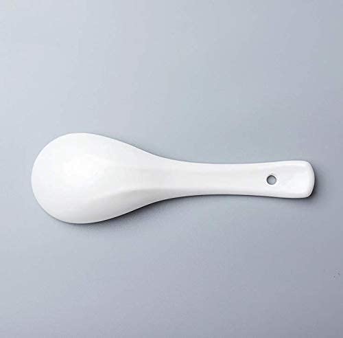 RAINCART Latest Ceramic Soup And Dessert Spoon, Microwave Safe - Pack Of 6 (White),L-13 Centimeters - Image 4