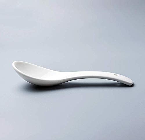 RAINCART Latest Ceramic Soup And Dessert Spoon, Microwave Safe - Pack Of 6 (White),L-13 Centimeters - Image 5