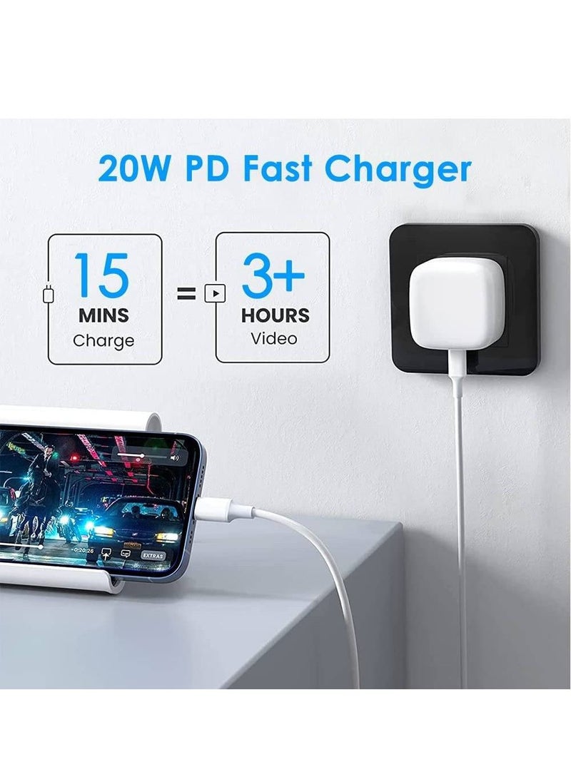 GENNEXT - iPhone Charger 20W USB C Fast Charger Plug and iPhone Charging Cable 2M USB C to Lightning Cable with PD Type C Power Adapter for iPhone 13 12 Pro Max/Mini/11/XS/XR/X/8 Plus/iPad - Image 1