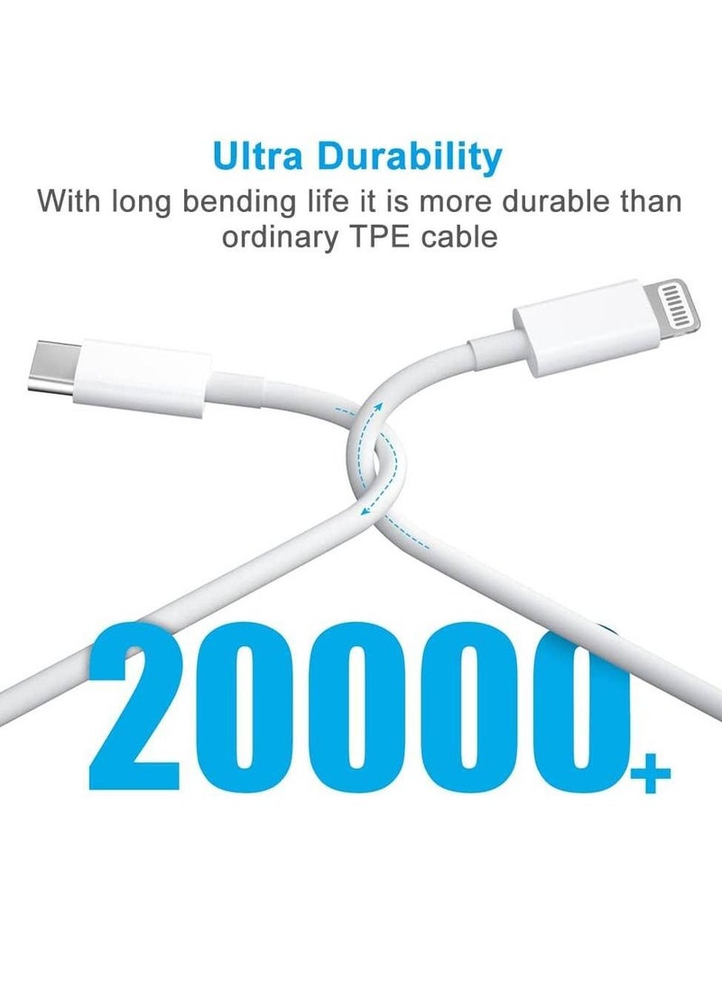 GENNEXT - iPhone Charger 20W USB C Fast Charger Plug and iPhone Charging Cable 2M USB C to Lightning Cable with PD Type C Power Adapter for iPhone 13 12 Pro Max/Mini/11/XS/XR/X/8 Plus/iPad - Image 1