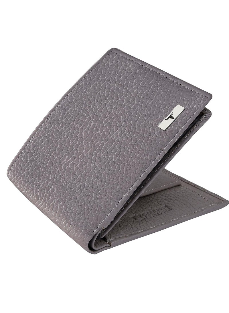 URBAN FOREST Cooper Light Grey Leather Wallet for Men - Image 1