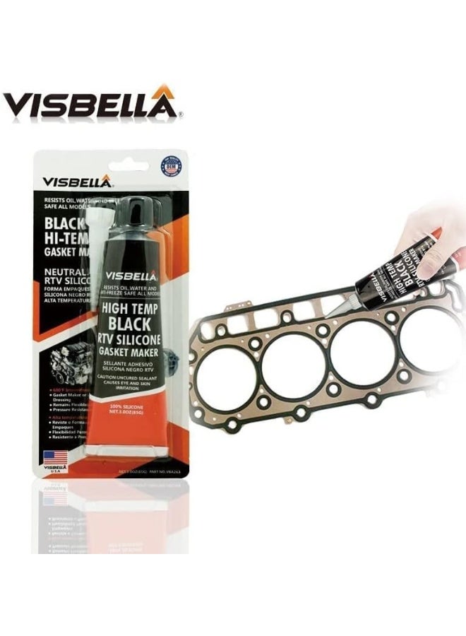 Visbella Silicone Oven Glass Door Gasket Seal High Temperature Heat Resistant From 80ºf To 600ºf (Black)  - Image 4