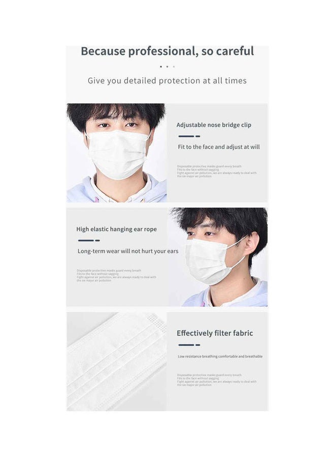 نيبمينينت طقم كمامة وجه للاستعمال لمرة واحدة مزودة بـ 4 طبقات حماية مكون من 50 قطعة - Image 2