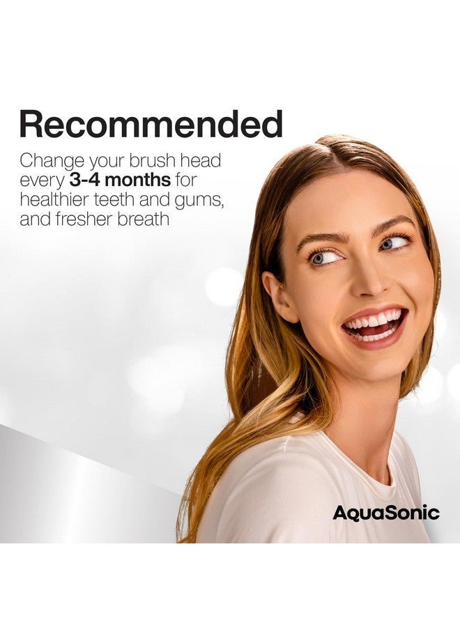 AquaSonic Proflex Replacement Brush Heads | for Whiter Teeth & Gum Care | Compatible with Many AquaSonic Toothbrush Handles (8 Pack Black) - Image 4