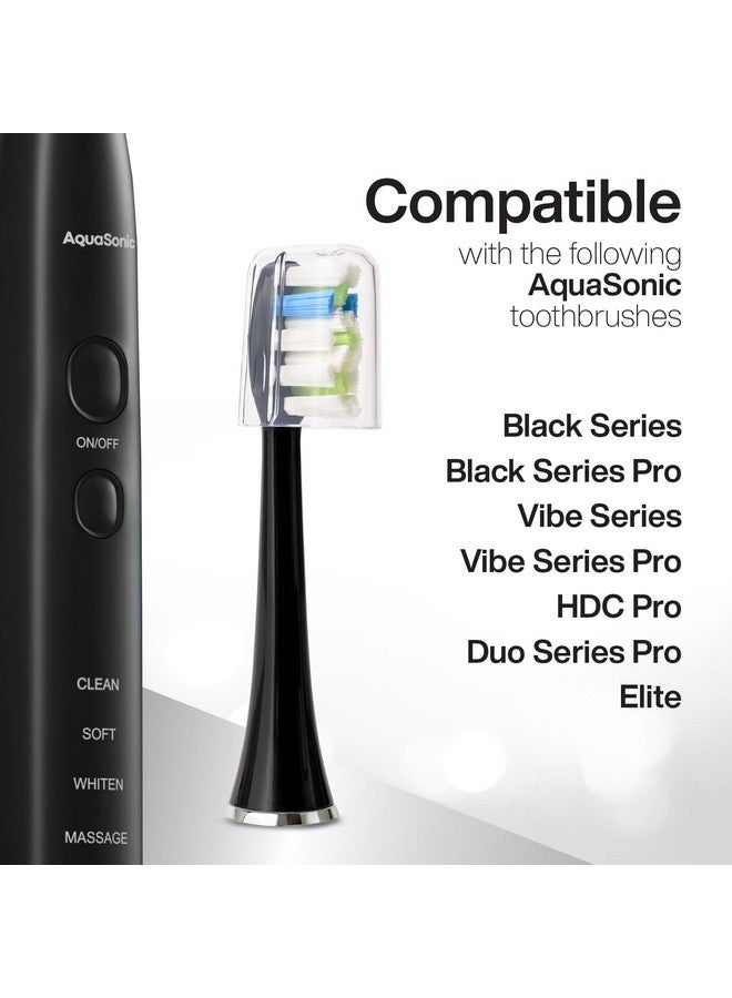 AquaSonic Proflex Replacement Brush Heads | for Whiter Teeth & Gum Care | Compatible with Many AquaSonic Toothbrush Handles (8 Pack Black) - Image 5