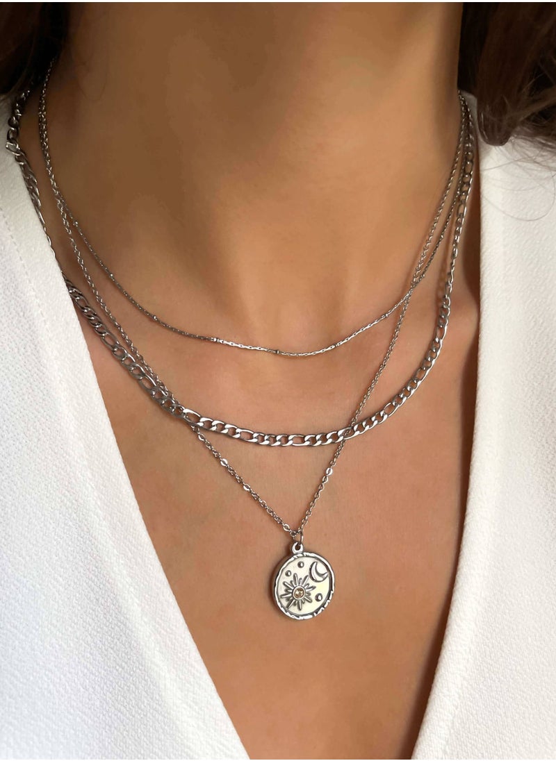 Clé de Lune - Empty Chain Necklace- Silver - Image 1