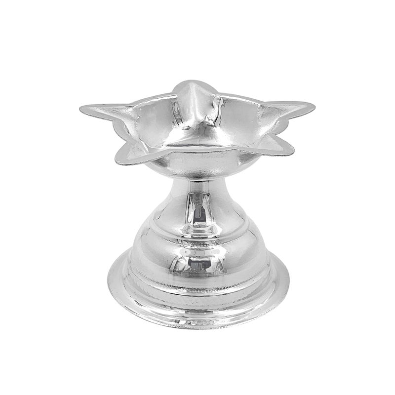 MAA SILVER Pure Silver Diya with Star Shape & Mirror Finish Perfect for Gifting and Everyday Pooja Use (925 Purity)(20 Grams Silver) - Image 5