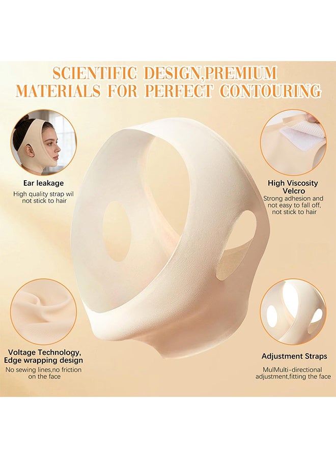 TORVIKX Collagen Face Sculpt Wrap, Anti Snore Chin Strap, Chin Strap For Sleeping, Reusable & Washable Face Mask For Wear While Sleeping, Skin-Friendly and Breathable, Supports Jawline Sculpting & Firming - Image 2