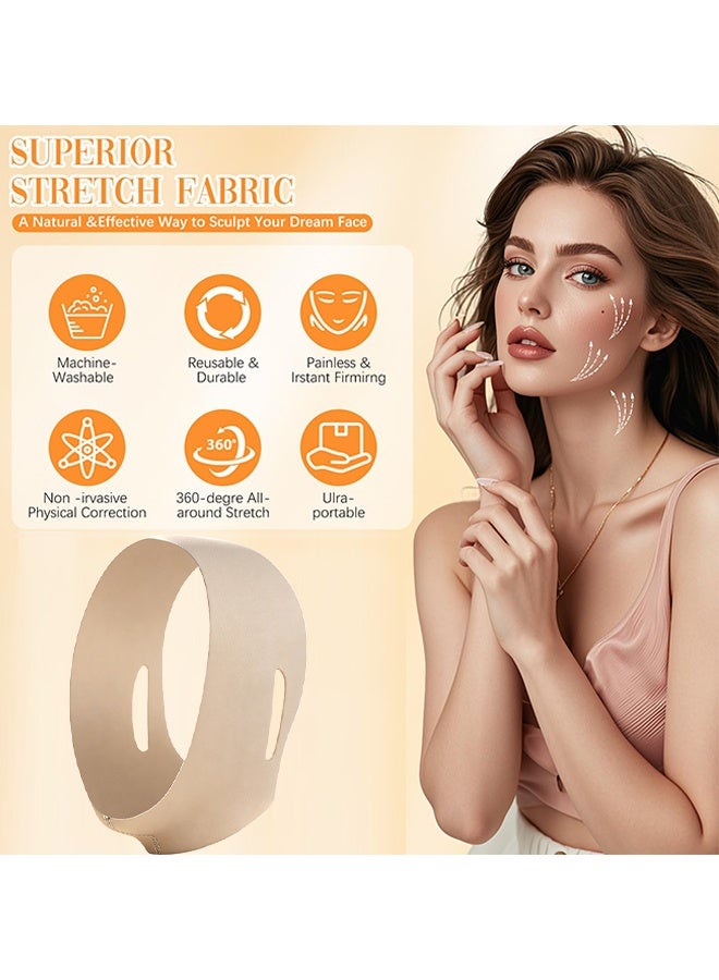 TORVIKX Collagen Face Sculpt Wrap, Anti Snore Chin Strap, Chin Strap For Sleeping, Reusable & Washable Face Mask For Wear While Sleeping, Skin-Friendly and Breathable, Supports Jawline Sculpting & Firming - Image 4