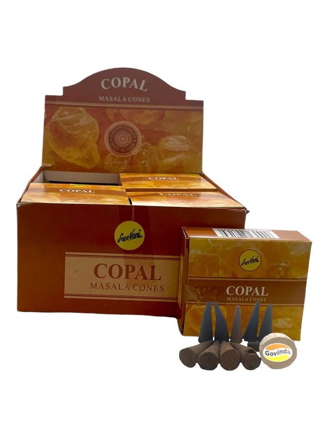 Govinda Sreevani Natural Masala Incense Cones And Holder Bundle 120 Cones Total Copal - Image 1