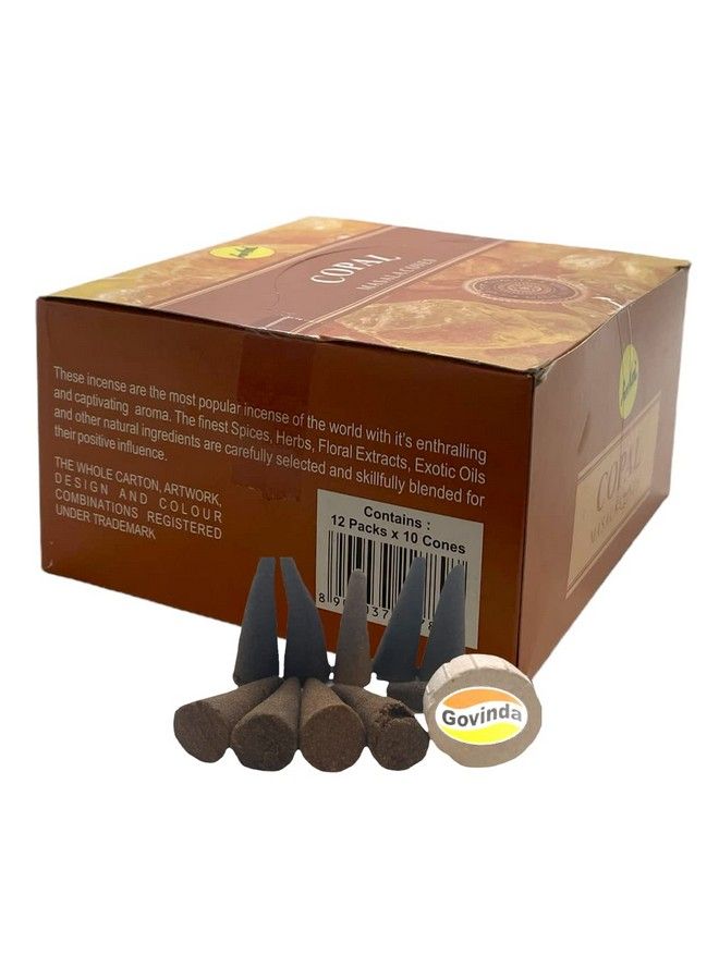 Govinda Sreevani Natural Masala Incense Cones And Holder Bundle 120 Cones Total Copal - Image 4