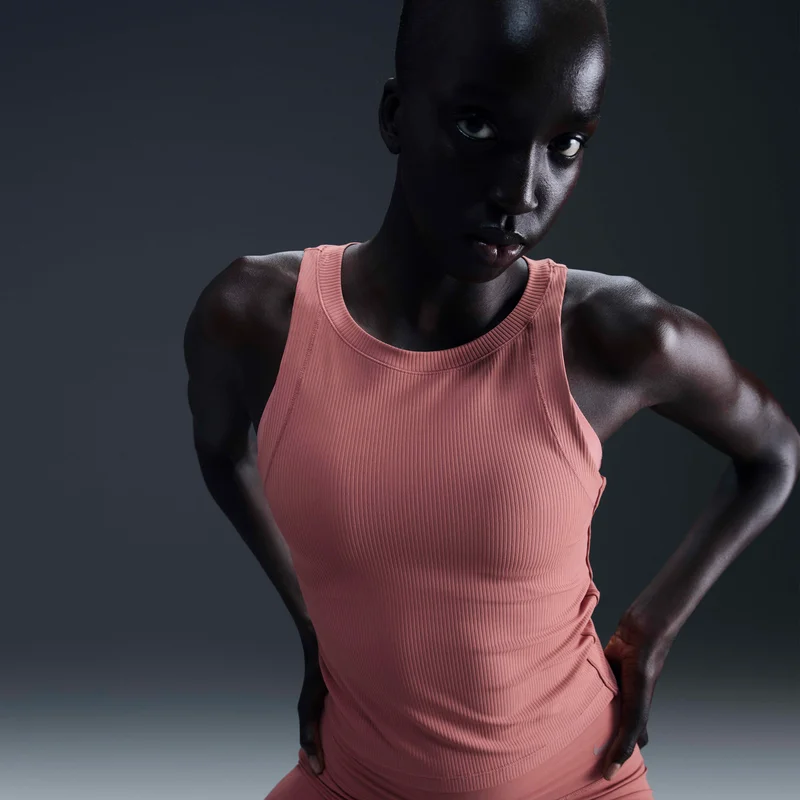 Nike Peach Women's Zenvy Dri-FIT Yoga Tank Top for Women | Best Price UAE