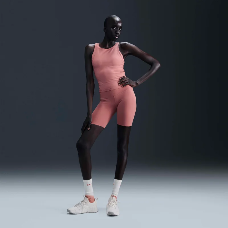 Nike Peach Women's Zenvy Dri-FIT Yoga Tank Top for Women | Best Price UAE