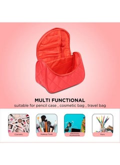 NFI essentials Makeup Pouch For Women Stylish Pouch For Makeup Accessories Travel Organiser Cosmetic Pouches Make Up Pouch For Girls Makeup Bag Vanity Bag  - Image 4