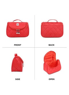 NFI essentials Makeup Pouch For Women Stylish Pouch For Makeup Accessories Travel Organiser Cosmetic Pouches Make Up Pouch For Girls Makeup Bag Vanity Bag  - Image 3