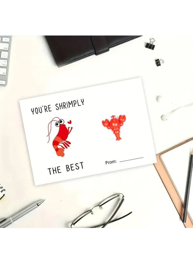 Lobster Greeting Card With Resin Lobster 1pc Set For Birthday Gifts - Image 1