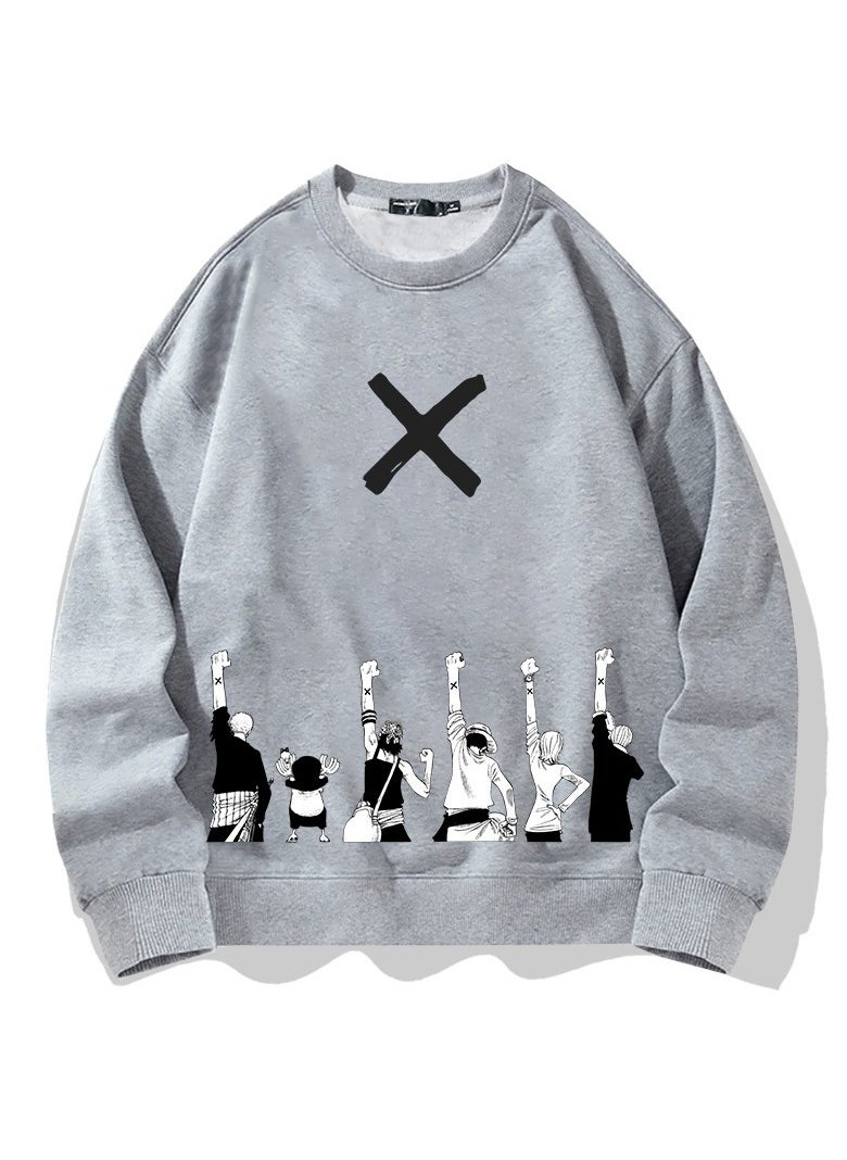 KUYING New One Piece Casual Loose Round Neck Hoodie  - Image 1
