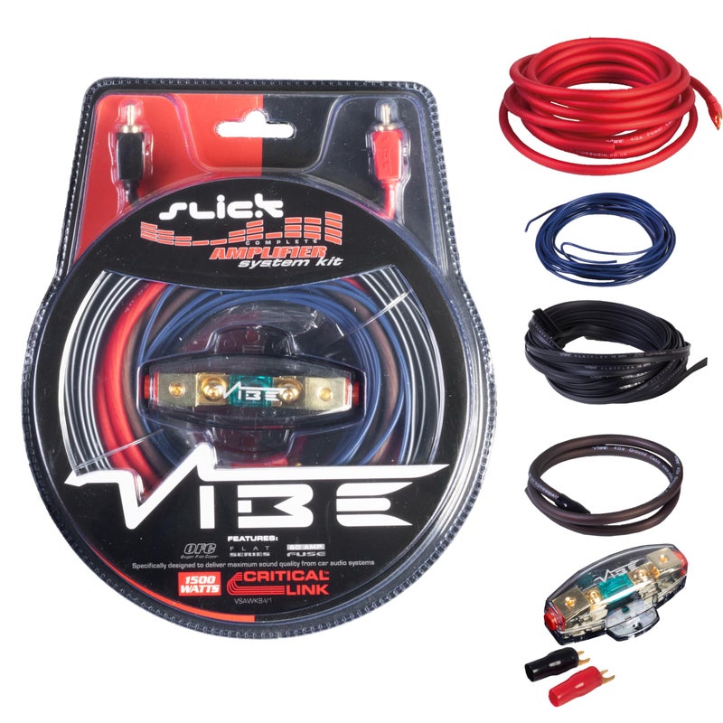 VIBE Audio Slick 1500 W System Car Wiring Kit - Image 1