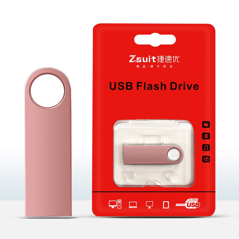 64GB Custom Logo Metal USB Flash Drives Gold - Image 2
