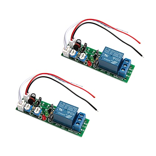 Acxico 2Pcs DC 12V Infinite Cycle Trigger Delay Timing Timer Relay ON Off Loop Module - Image 1