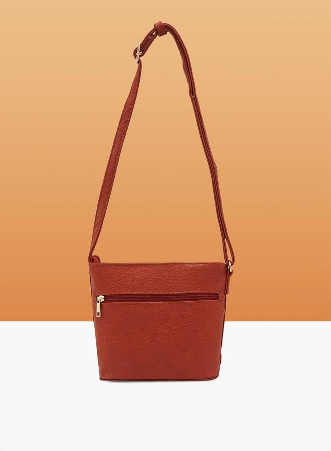 Caprese Jane Sling Medium (E) Tan Bag for Women|Adjustable Strap for Comfortable Wear|Versatile Handbag for Everyday Use, Travel, and Special Occasions - Image 2