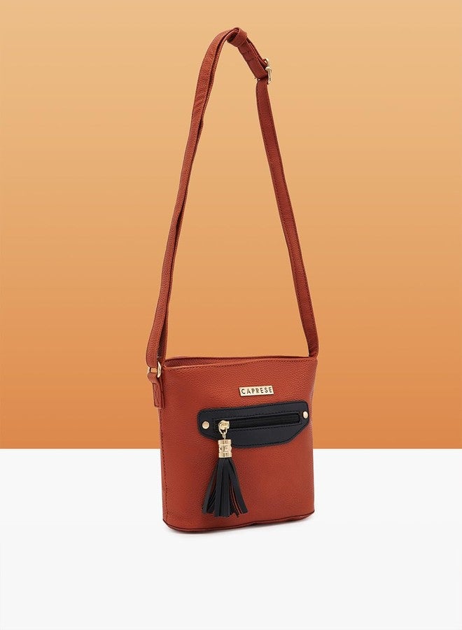 Caprese Jane Sling Medium (E) Tan Bag for Women|Adjustable Strap for Comfortable Wear|Versatile Handbag for Everyday Use, Travel, and Special Occasions - Image 3