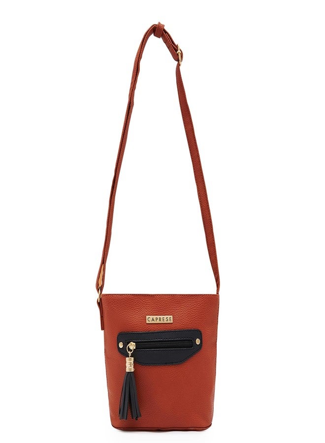 Caprese Jane Sling Medium (E) Tan Bag for Women|Adjustable Strap for Comfortable Wear|Versatile Handbag for Everyday Use, Travel, and Special Occasions - Image 1