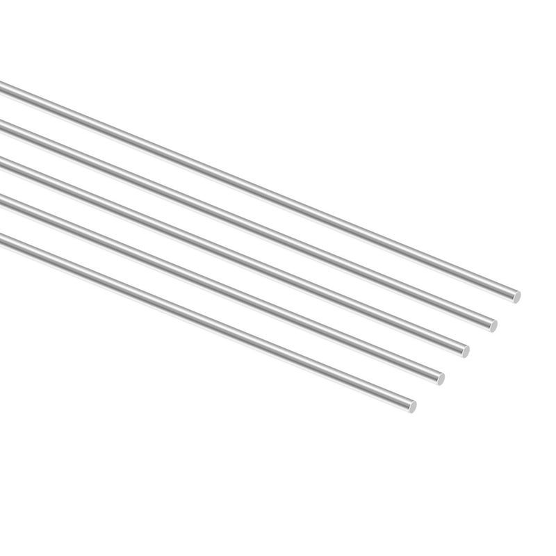 Sutemribor 3mm x 300mm Stainless Steel Model Straight Metal Round Shaft Rods 5 Pieces - Image 2