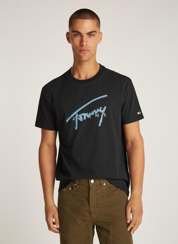 TOMMY JEANS Logo Print  Crew Neck T-Shirt  - Image 1