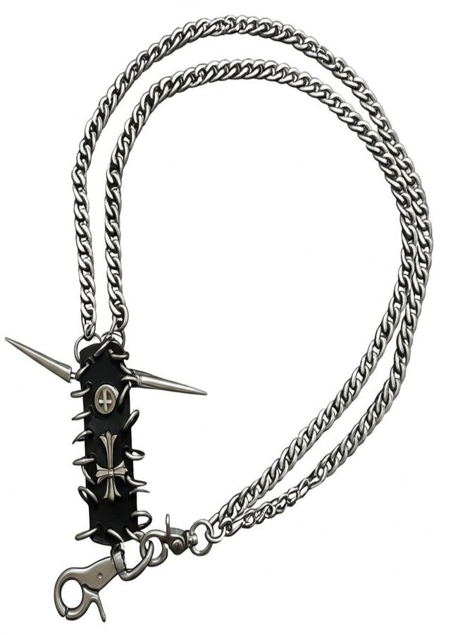 THE MEN THING HELLSPIRE CHAIN - Pure Titanium Steel Wallet Biker Chain For Jeans with Lobster Clasps for Men & Boys - 27" inch - Image 1
