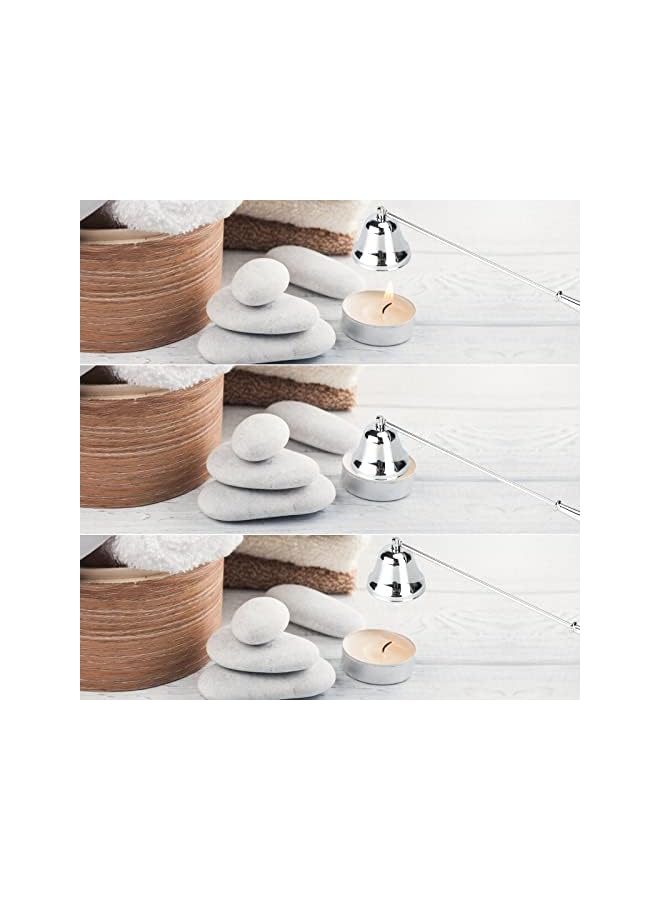 The Bros Candle Snuffer, Candle Snuffers Wick Snuffer Candle Accessory with Long Handle for Putting Out Fire, Extinguish Candle Flame Safely (Silver) - Image 2