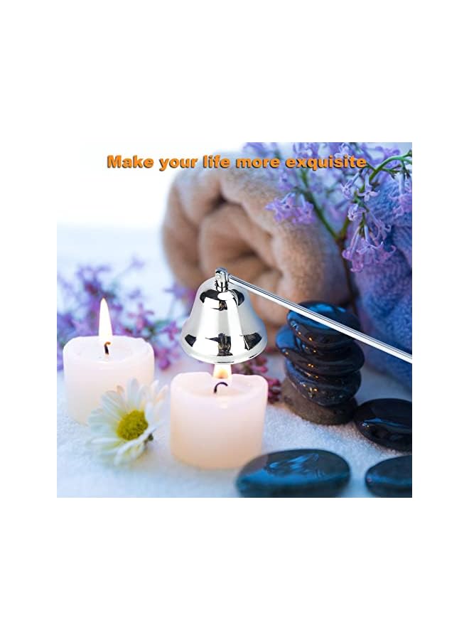 The Bros Candle Snuffer, Candle Snuffers Wick Snuffer Candle Accessory with Long Handle for Putting Out Fire, Extinguish Candle Flame Safely (Silver) - Image 3
